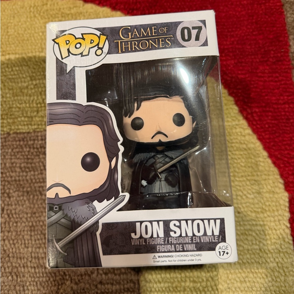 NWT Funko Pop! Game of Thrones Jon Snow Vinyl Figure 07 Collectible Item